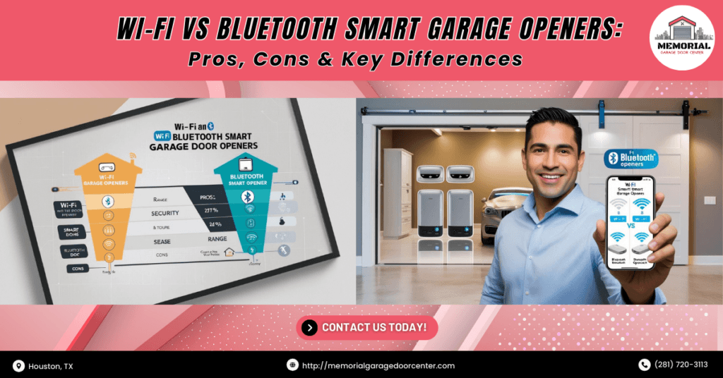 Wi-Fi vs Bluetooth Smart Garage Door Openers: Pros, Cons & Key Differences 1 smart garage door