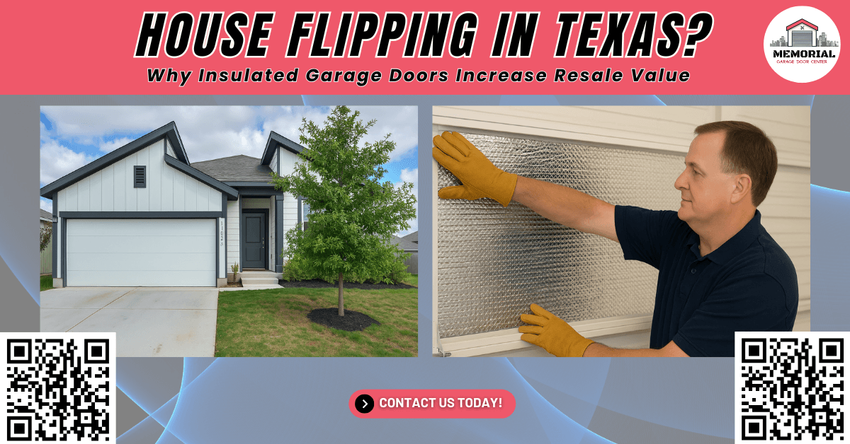 Tips & Guides 14 House Flipping in Texas: Why Insulated Garage Doors Increase Resale Value - Memorial Garage Door Center