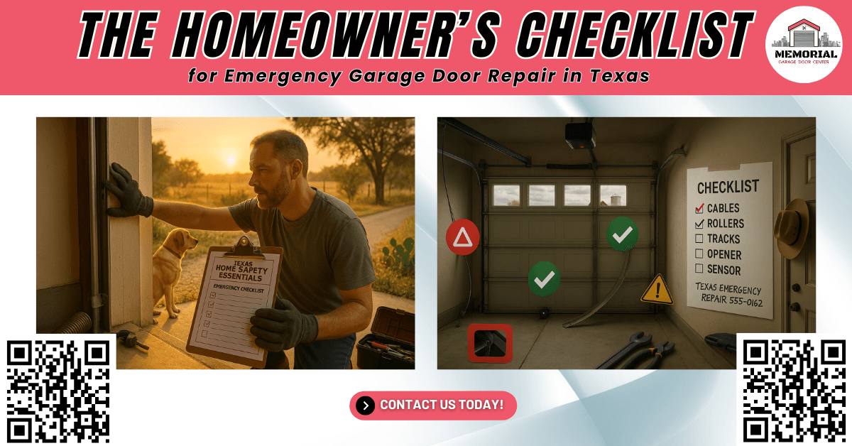 Tips & Guides 22 The Homeowner’s Checklist for Emergency Garage Door Repair in Texas - Memorial Garage Door Center