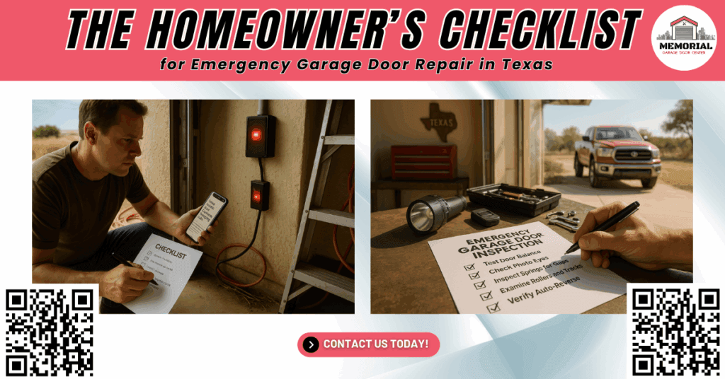 The Homeowner’s Checklist for Emergency Garage Door Repair in Texas 1 The Homeowner’s Checklist for Emergency Garage Door Repair in Texas