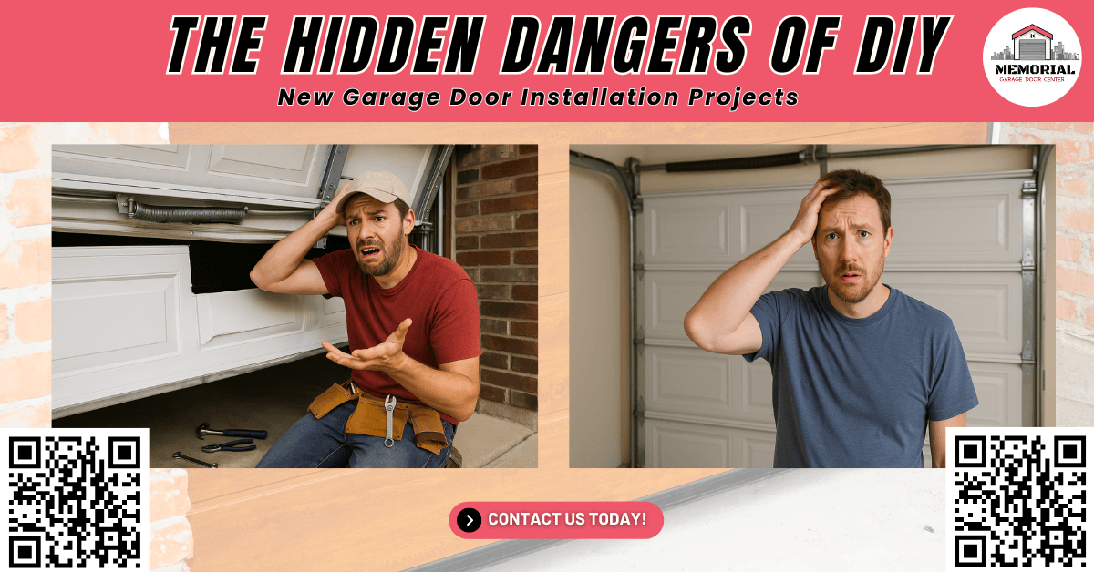 Tips & Guides 21 The Hidden Dangers of DIY New Garage Door Installation Projects - Memorial Garage Door Center