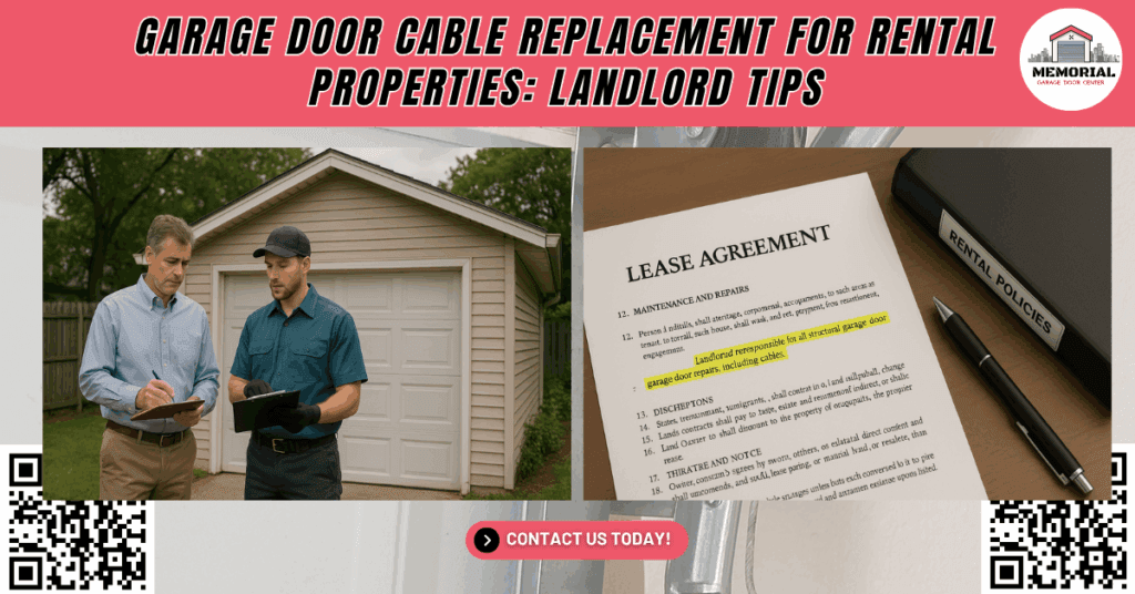 Garage Door Cable Replacement for Rental Properties: Landlord Tips 1 Garage Door Cable Replacement for Rental Properties: Landlord Tips