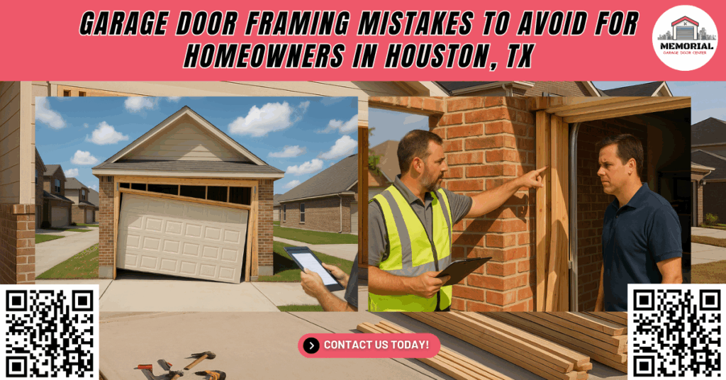Garage Door Framing Mistakes to Avoid for Homeowners in Houston, TX