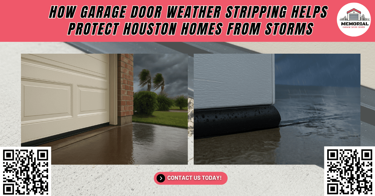Tips & Guides 4 How Garage Door Weather Stripping Helps Protect Houston Homes from Storms - Memorial Garage Door Center